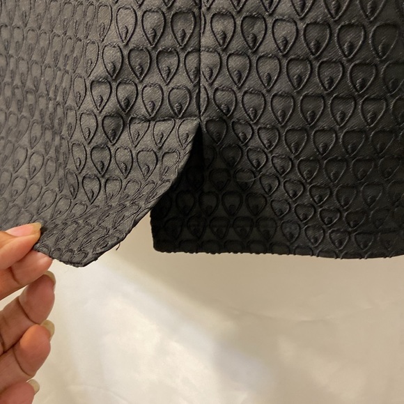 Woman’s Black Solitaire  Short Sleeve Fit and Flare Jewel Neck Dress Size Medium - Picture 8 of 9